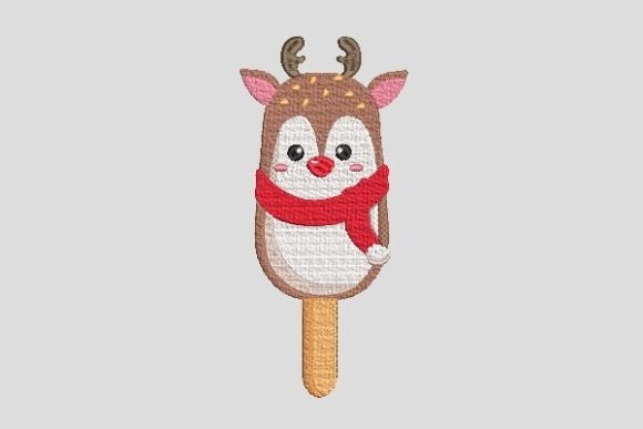 Christmas Cute Deer Ice Cream Embroidery Review for Real Projects