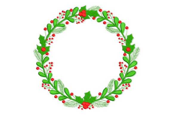 Christmas Wreath Embroidery Design Review for Small Business Merch