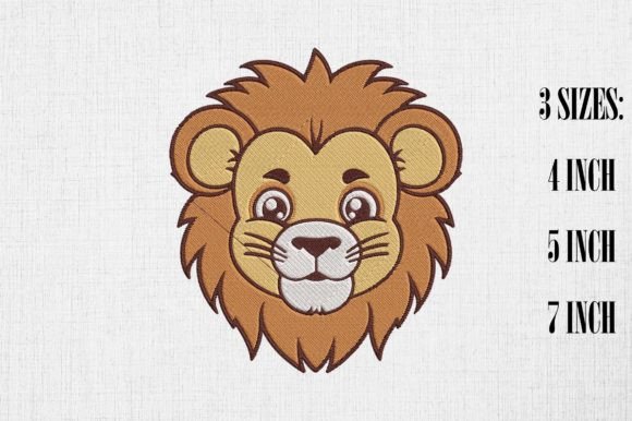Cute Lion Embroidery Design: A Versatile Addition to Your Gift Shop