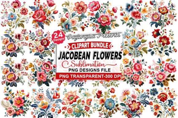 Embroidery Jacobean Flowers Sublimation: A Designer's Perspective