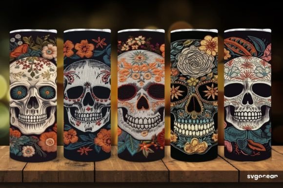 Embroidery Skull Tumbler Sublimation Review for Handmade Gifts