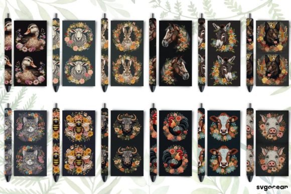 Farm Animals Pen Wraps Embroidery: A Delightful Design for Handmade Gifts