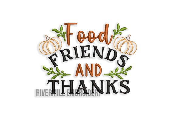 Food Friends Thanks Embroidery Design Review for Craft Fairs