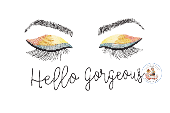 Hello Gorgeous Machine Embroidery Design