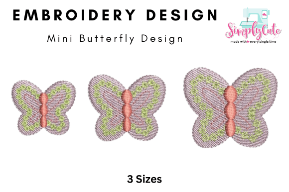 Mini Small Butterfly Embroidery File: A Versatile Accent for Craft Businesses