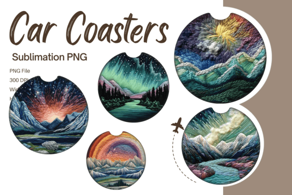 Northern Lights Embroidery Car Coaster Review for Gift Makers