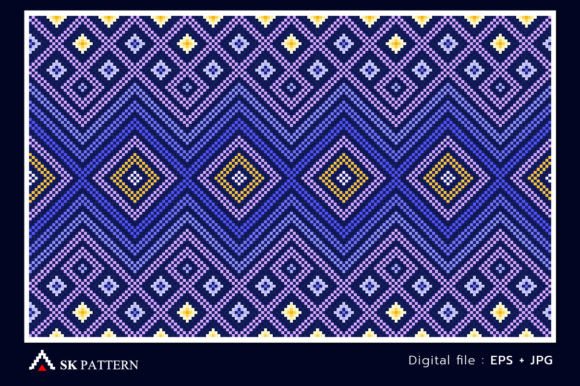 Pixel Ethnic Pattern Embroidery Design Review for Small Business Merch