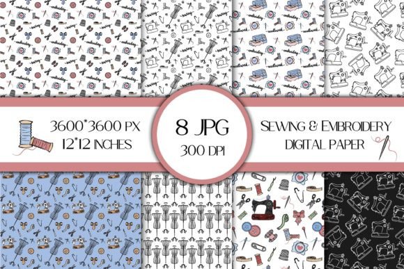 Sewing Embroidery Digital Papers Pack Review for Real Projects