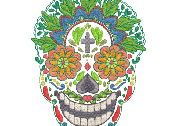 Sugar Skull Day of the Dead Embroidery: A Designer's Perspective