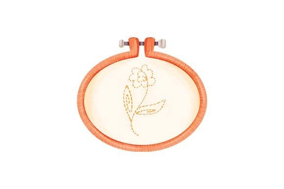 Watercolor Embroidery Hoop for Premium Sweatshirt Projects